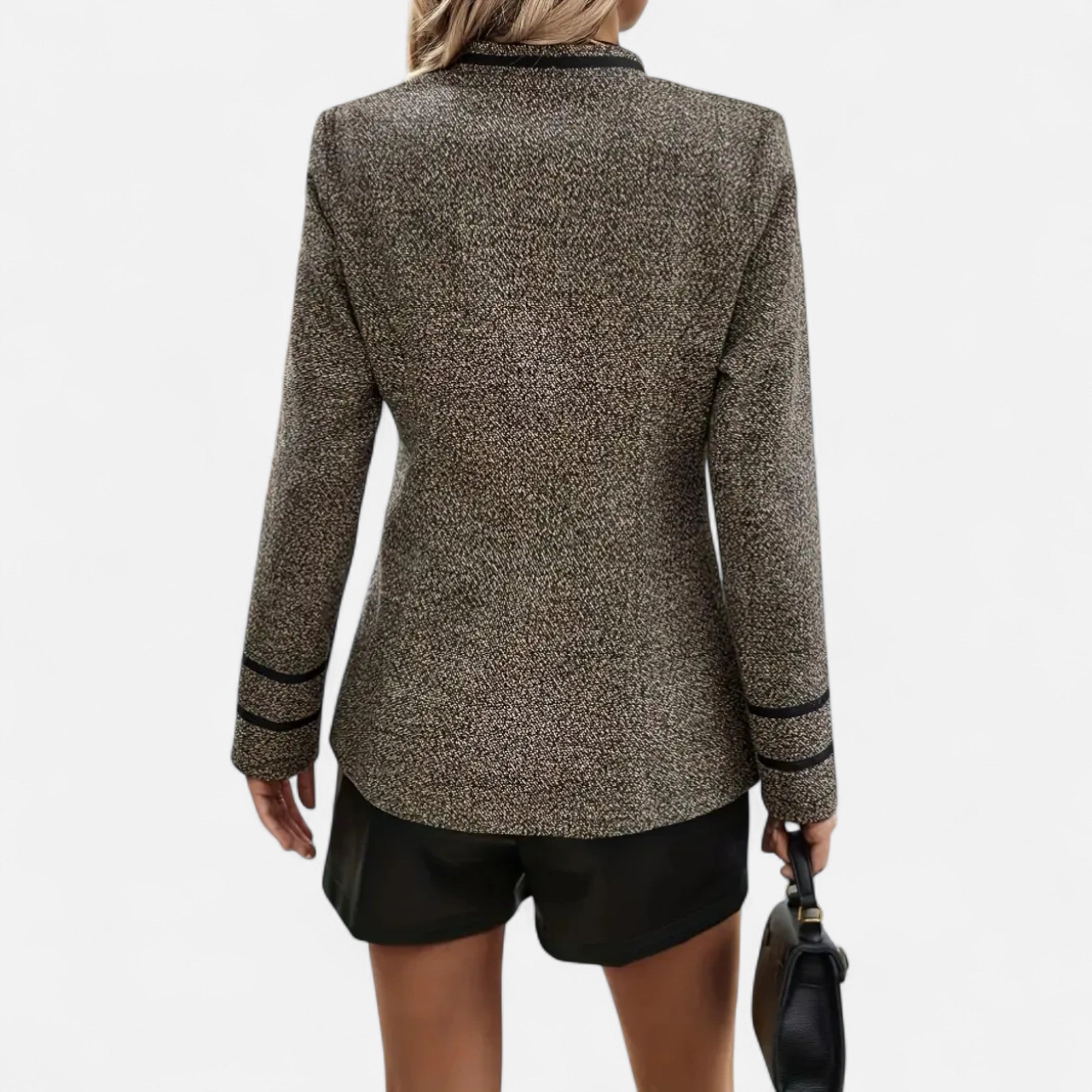 Ridinthewind - Esmaren | Dames Casual Jas – Tripe met Knopen -