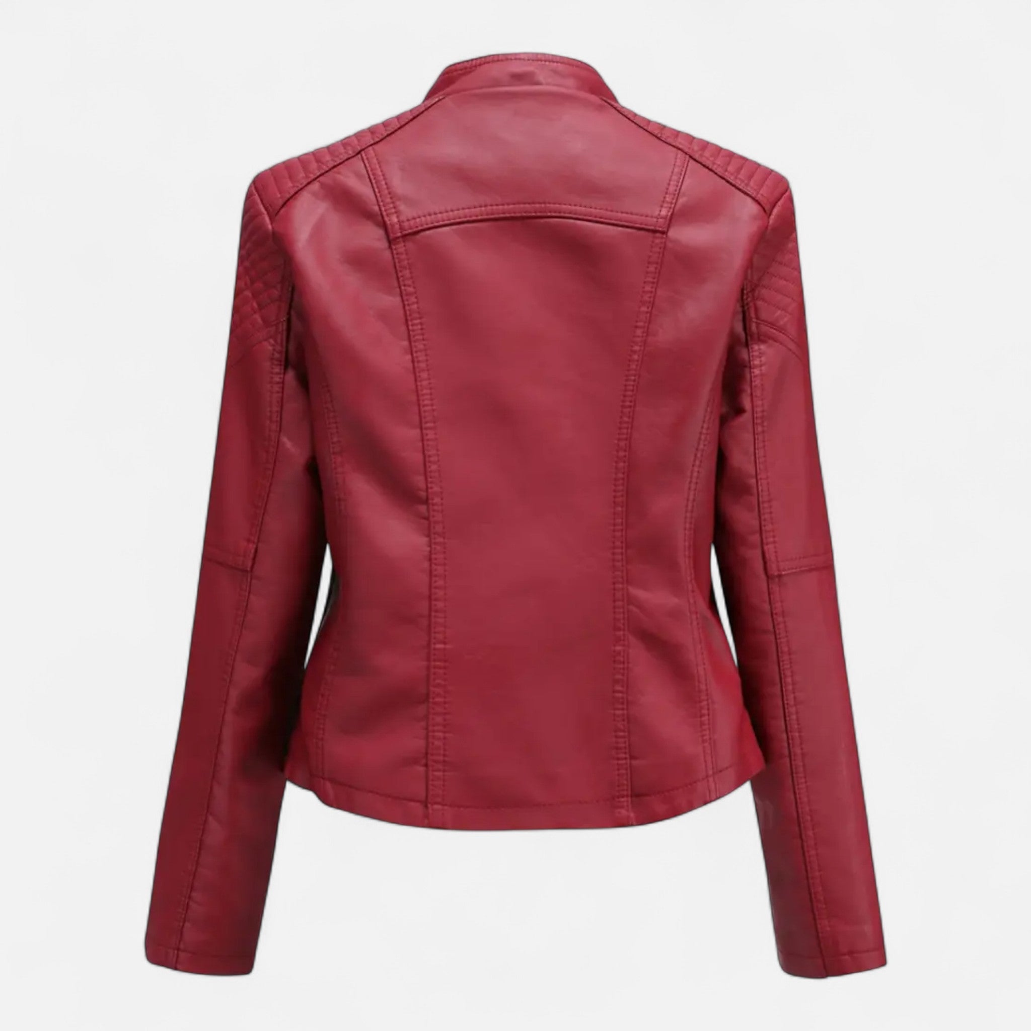 Ridinthewind - Everleigh | Slim Fit Jas met rits – Leer met revers -