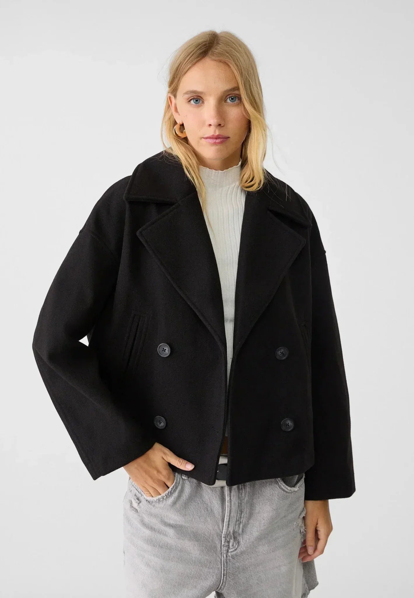 Ridinthewind - Harper | Double-Breasted Jasje – Cropped met Revers -
