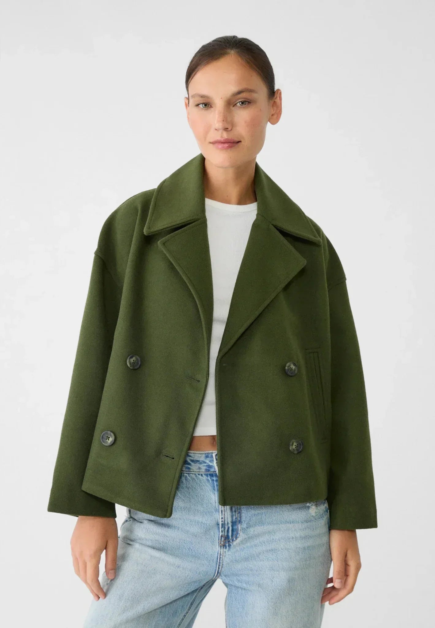 Ridinthewind - Harper | Double-Breasted Jasje – Cropped met Revers -
