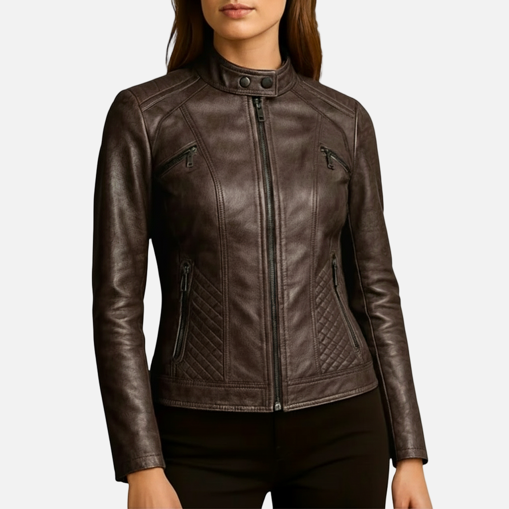 Ridinthewind - Madrick | Slim Fit Moto-jack – Kunstleren Bikerjack -
