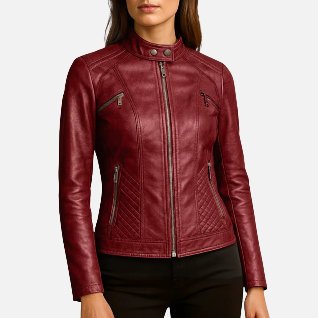 Ridinthewind - Madrick | Slim Fit Moto-jack – Kunstleren Bikerjack -